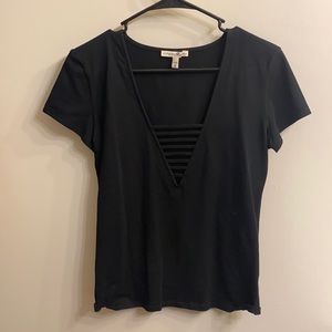 Express, Black VNeck Tee